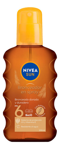 Nivea Sun Aceite Bronceador En Spray Fp - mL a $271