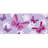 Faixa Decorativa P/ Parede Quarto De Menina Rosa Roxo Lilás