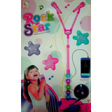 Microfono Karaoke Doble Pedestal Luces Mp3 Niños Juguete 