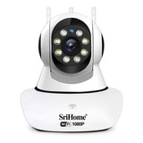 Cámara De Vigilancia Ip 2mp Fhd 1080p Srihome Sp029 Luz Led