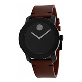 Reloj Hombre Movado 3600602 Cuarzo 42mm Pulso Rojo En Cuero