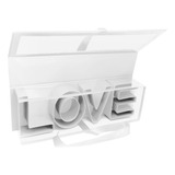 Caja Decorativa Transparente Letras Love 44x15x9 Cm
