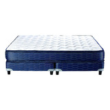 Sommier Y Colchon Suavestar Rockstar 200x200 Cm Doble Pillow Color Azul Combinado