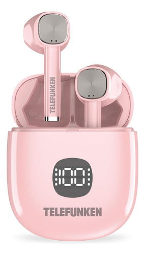 Audífonos Bluetooth Tws Telefunken Bth 400 Ginna - 101db Color Rosa