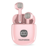 Audífonos Bluetooth Tws Telefunken Bth 400 Ginna - 101db Color Rosa