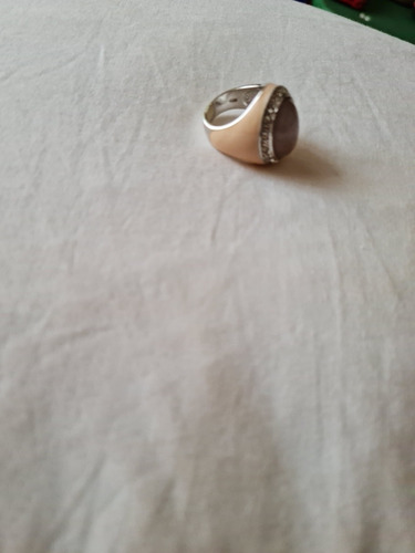 Anillo Acero Y Esmalte