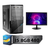  Computador I5 Monitor 17 Ssd 480gb 8gb Memória Ram 10 Pro