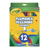 Plumones Super Tips Delgados Lavables C/12pz