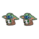 Pendientes Aros Stitch Baby Yoda Piercing Oreja Accesorios