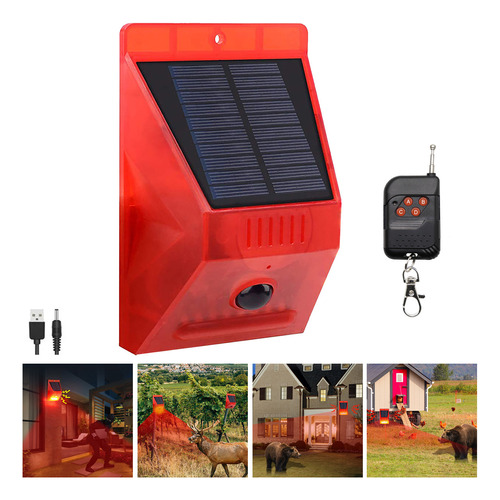 Alarma Solar Sensor Movimiento 129db Control Remoto