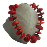 Pulsera Discos De Coral Rojo -ps1319