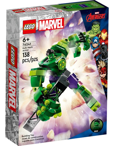Lego Marvel Vengadores 76241 Armadura Robótica De Hulk