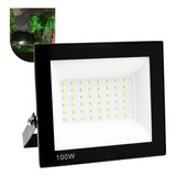 Refletor Led 100w Holofote Bivolt Prova Dágua Ip66 Verde Carcaça Preto 110v 220v (bivolt)