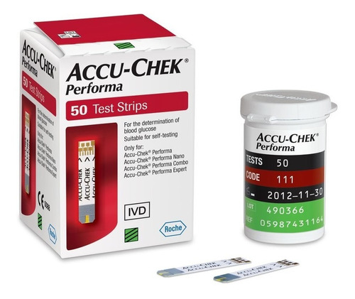 Accu-chek Tiras Reactivas Performa Medidor De Glucemia 50uni