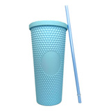 Vaso Tipo Starbucks Texturizado Diamante Popote 630ml 21oz