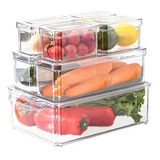 Organizador Refrigerador Cocina Set 7 Contenedores Con Tapa