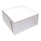 Media Docena Cajas Blancas Para Tortas 24 Cm X 24 Cm X 13 Cm