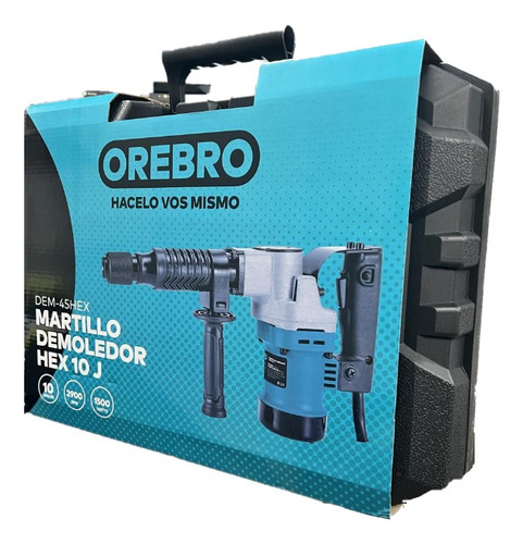 Martillo Demoledor Orebro Dem-45 Hexagonal Maletin 1500w 10j