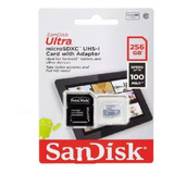 Cartão De Memória Sandisk 256gb 100mb/s Ultra Sd Uhs-i