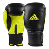 Luva Boxe Thai adidas Power 100 Preto Amarelo + Bolsa