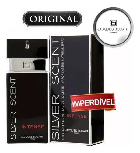  Perfume Jacques Bogart Silver Scent  Edt  100ml Intense Masculino Original 