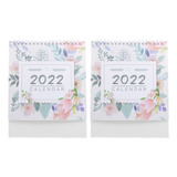 Calendario De Escritorio Con Flores Coloridas 2022, Juego De