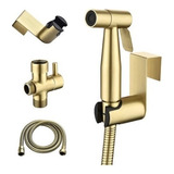 Gift Sanitary Shower Metal Trigger Hose Gold Set Of 4