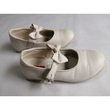 Zapatos Baletas Blancas De Niña Talla 27 Fisher-price Usado.