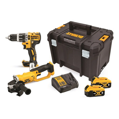 Rotomartillo + Miniesmeriladora 20v +caja Dewalt Dck209p2tb3 Color Negro Frecuencia | Meses sin interés
