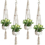 Sorbus Macrame Planta Hanger 4 Pack Indoor Outdoor Hanging .