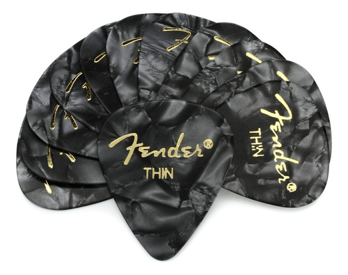 Puas Premium Fender De Celuloide Para Guitarra,thin, Pack 12