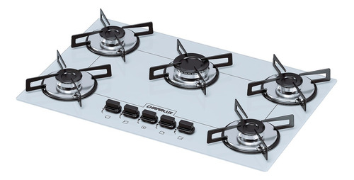 Cooktop 5 Bocas Branco Ultra Chamalux Escolha Gás Gn/glp