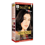  Silkey Tintura Key Kolor Premium Kit Tono 3 Castaño Oscuro Natural