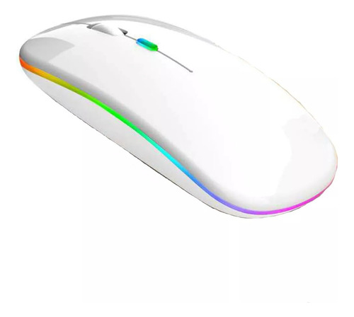 Mouse Sem Fio Bluetooth E Wireless Usb Recarregável Led Rgb