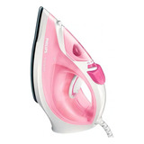 Plancha Vapor Rociador Philips Gc1022 Con Luz 2000w  Color Blanco/rosa