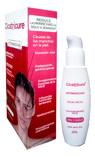 Crema Facial Cicatricure Antimanchas Fps 30 Con Triple Acció