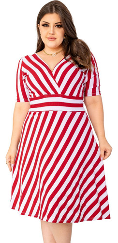 Vestido Leve Curto Rodado Confortável Senhora Plus Size 