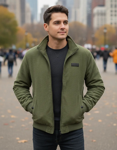 Chaqueta De Pana For Hombre, Chaqueta Básica Informal