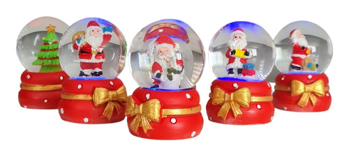3 Bolas De Nieve Nadiveña Esferas De Cristal Con Luz X 3 Uni