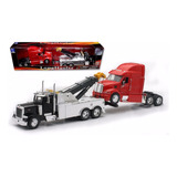 New Ray 1:32 Peterbilt Con Grua De Arrastre Trailer Cascadia