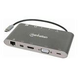 Convertidor Video Usb-c A Hdmi/dpmini/svga/rj45/3.5mm + 3hub