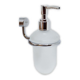 Dispensador De Jabón Elegante Jabonera Cristal Cristal Cromo