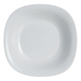 Plato Hondo Carine Blanco Luminarc 21 Cm Vidrio Templado X6u Color Granito