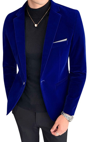 Blazer Trajes Chamarras Slim Fit De Hombres Moda Casual