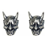 Aretes De Demonio Máscara Japonesa Prajna. Plata 0.925