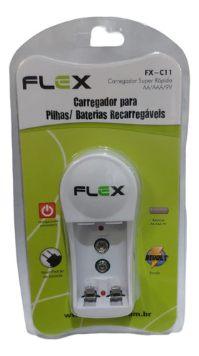 Carregador Flex Para Pilhas E Baterias Recarregáveis Fx-c11