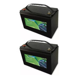 Banco Bateria X2 Solar 12v 75a Ciclo Profundo 