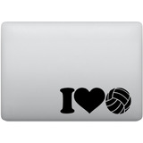 Adesivo Para Notebook Eu Amo Vôlei Voleibol