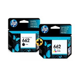 Kit Cartucho De Tinta Hp 662 Preto+ 662 Colorido Original Nf