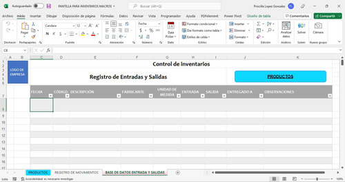 Control De Inventario Con Excel Macros